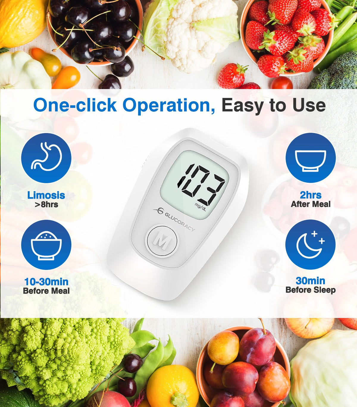 Blood Glucose Monitoring System, 100 Test Strips F18485