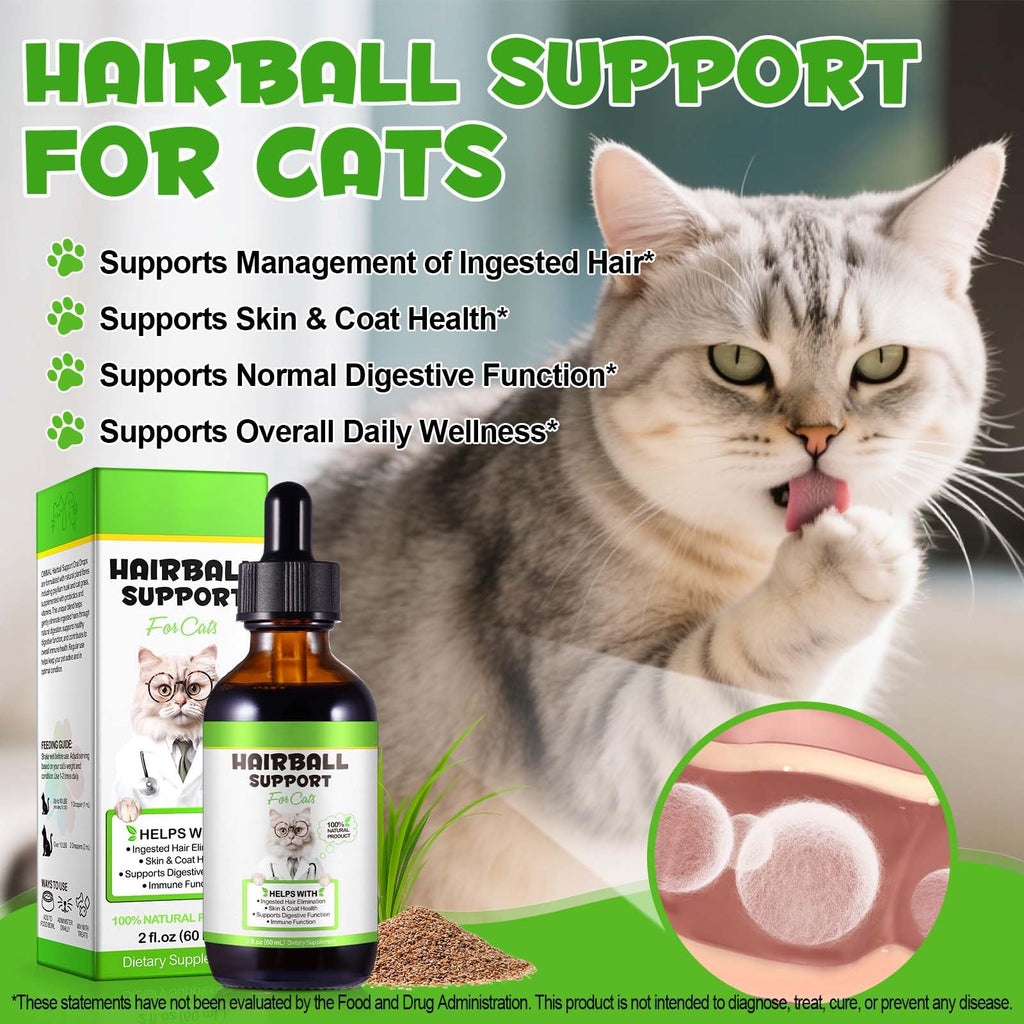 Cat Hairball Remedy Digestive Aid Drops 60ml O1240
