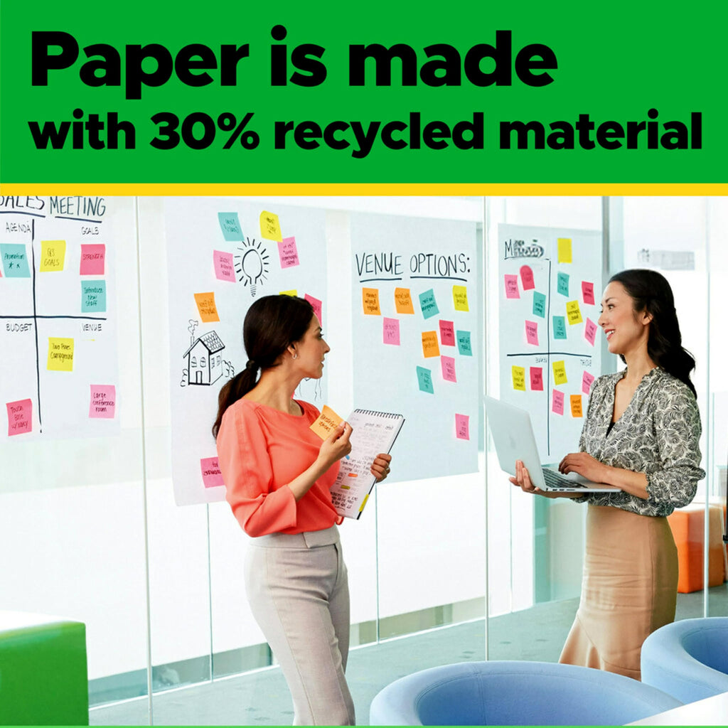 White Recycled Paper Easel Pad 25 in x 30 in 30 Sheets 2 Pads U1385