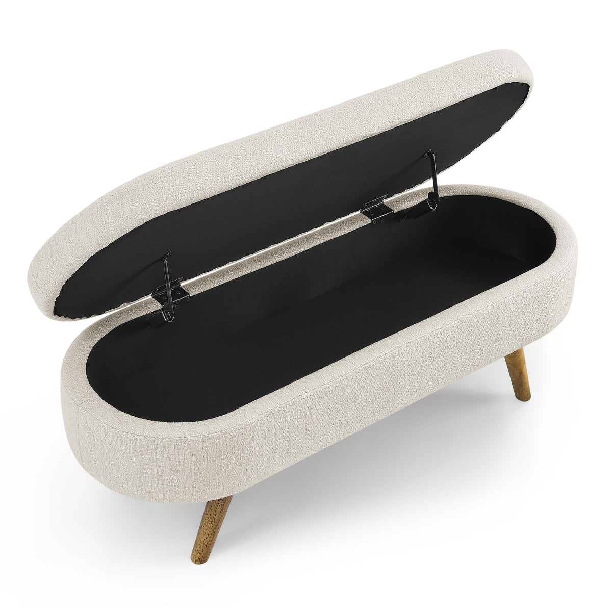 Oval Storage Bench with Rubber Wood Legs G882489