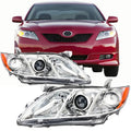Headlights Assembly for 2007 2008 2009 Toyota Camry Chrome Housing Clear Lens V88021