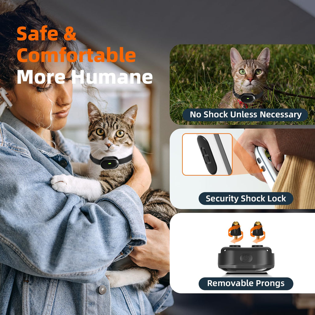 Ultra-Small Cat Training Collar with Remote, Waterproof, Rechargeable Q21876