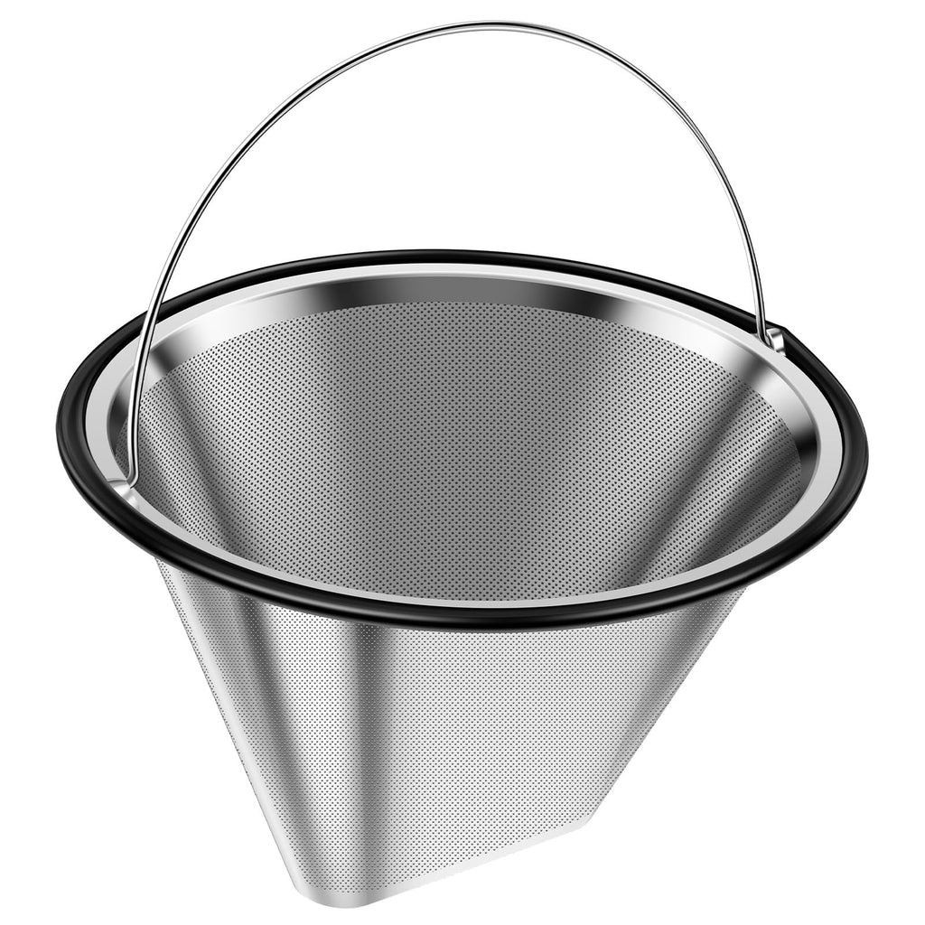 8-12 Cup Stainless Steel Reusable Cone Coffee Filter J613