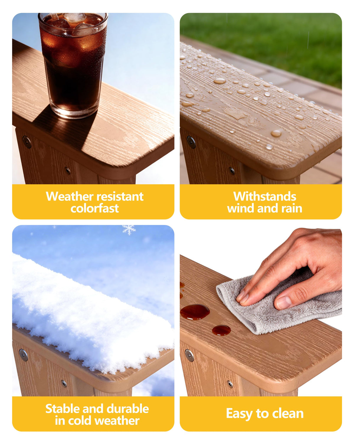 Folding HDPE Adirondack Chair P5214