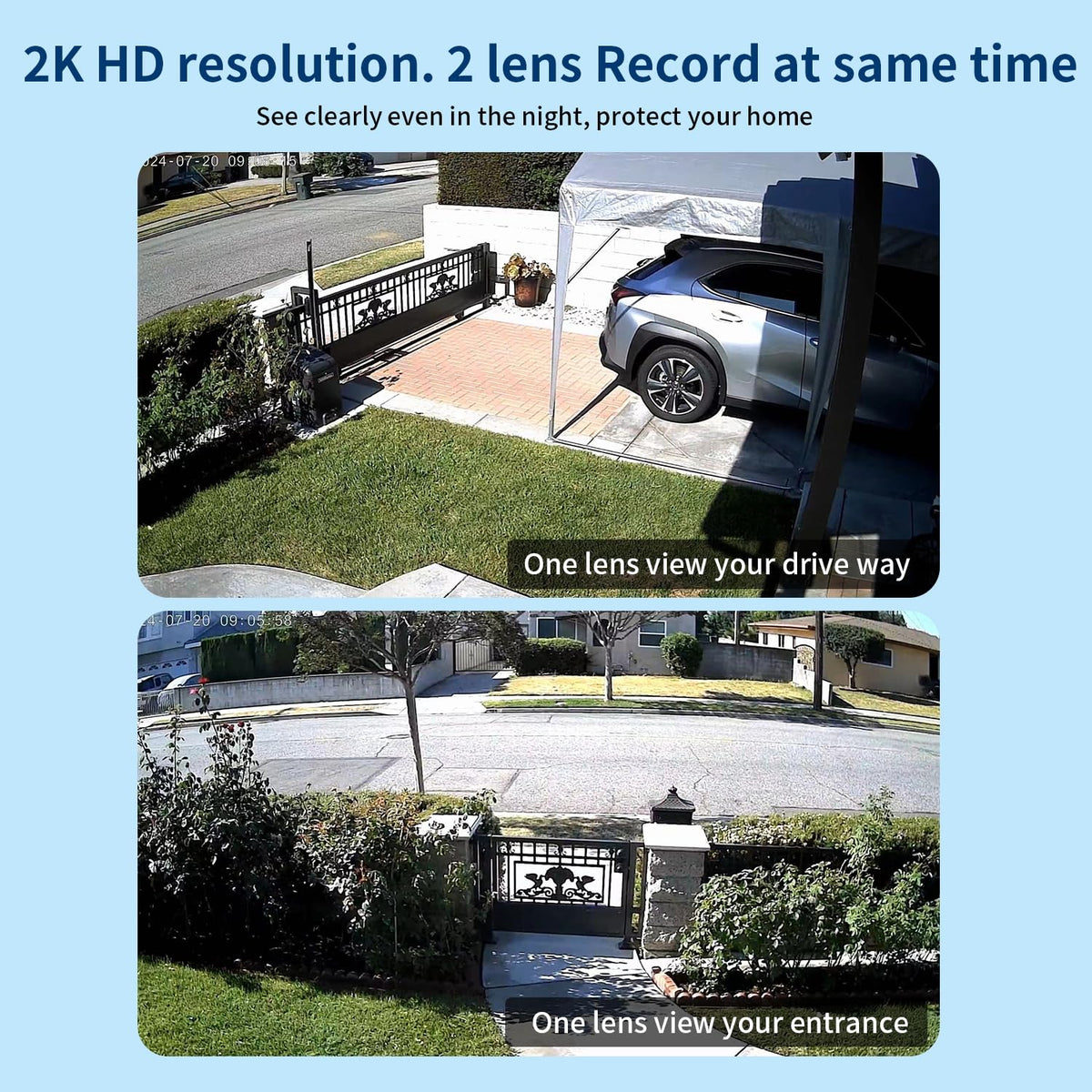 Dual Lens WiFi Security Camera Outdoor I496