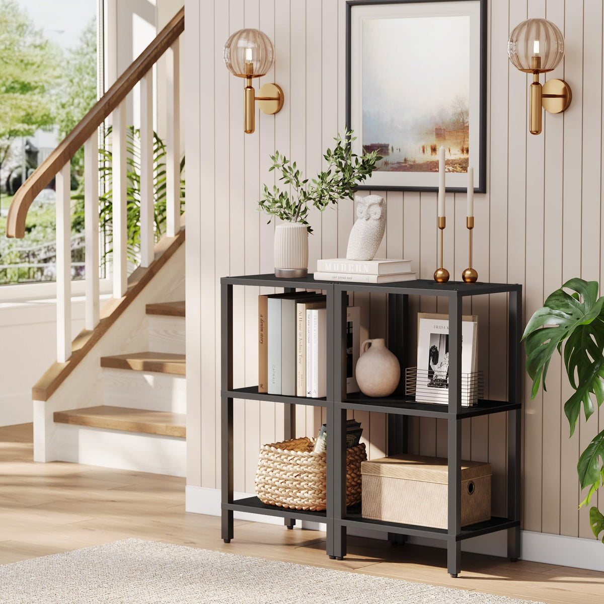 6-Tier Tall Narrow Bookshelf S24074