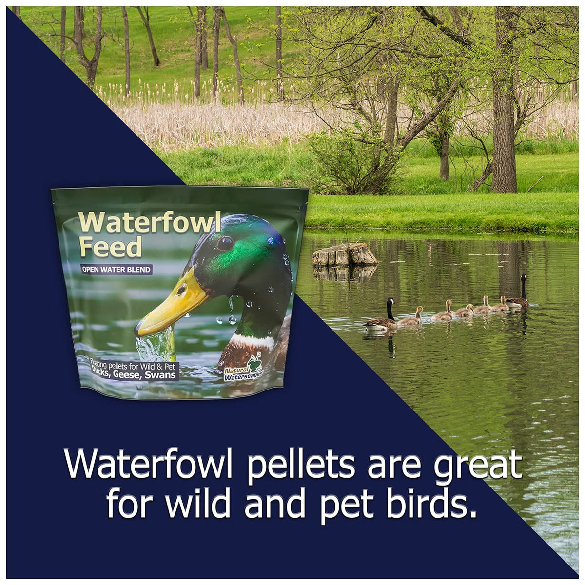 Waterfowl Feed 20 lb Bag Floating Pellets F280054