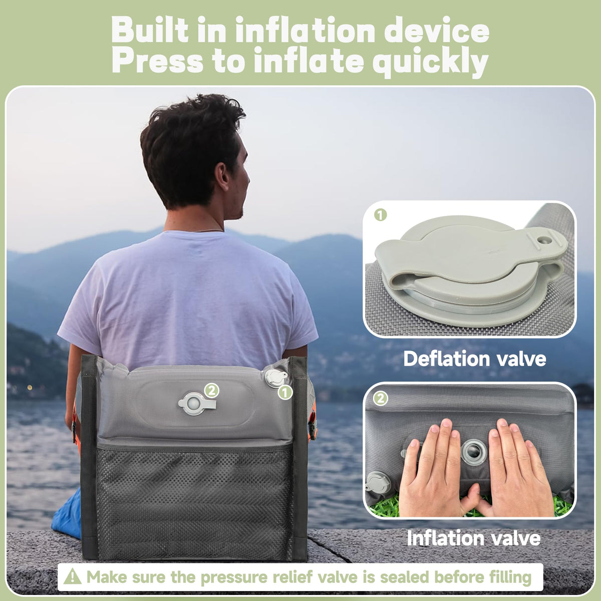Inflatable Portable Folding Stadium Seat T41178