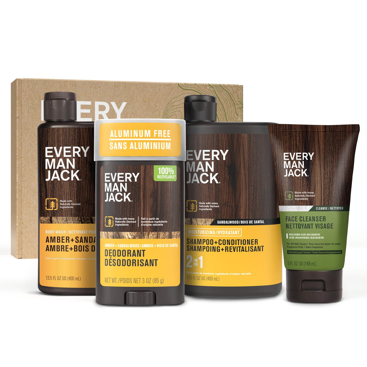Amber Sandalwood Bath and Body Shower Gift Set O303