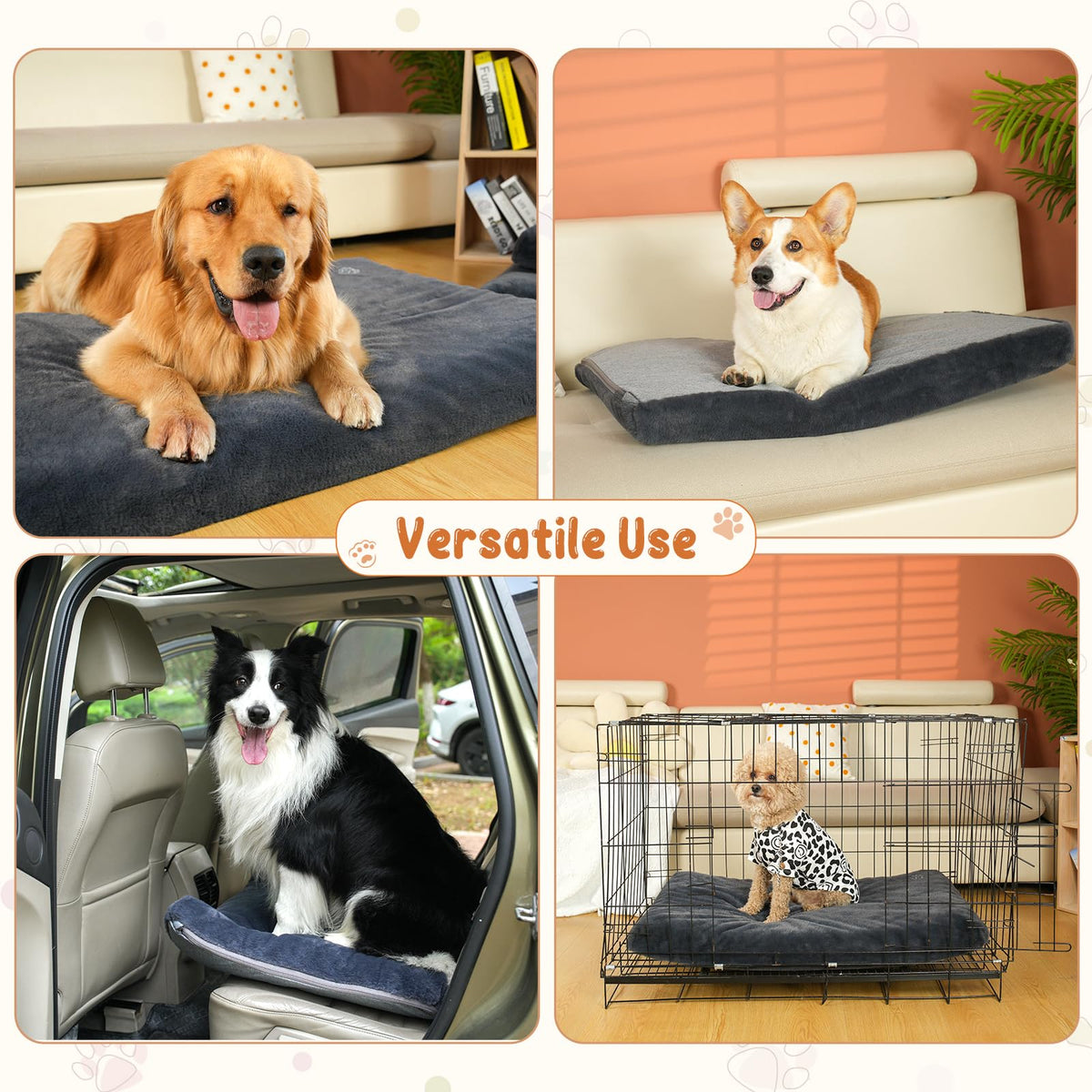 Ultra Soft Grey Small Dog Bed Mat V35732