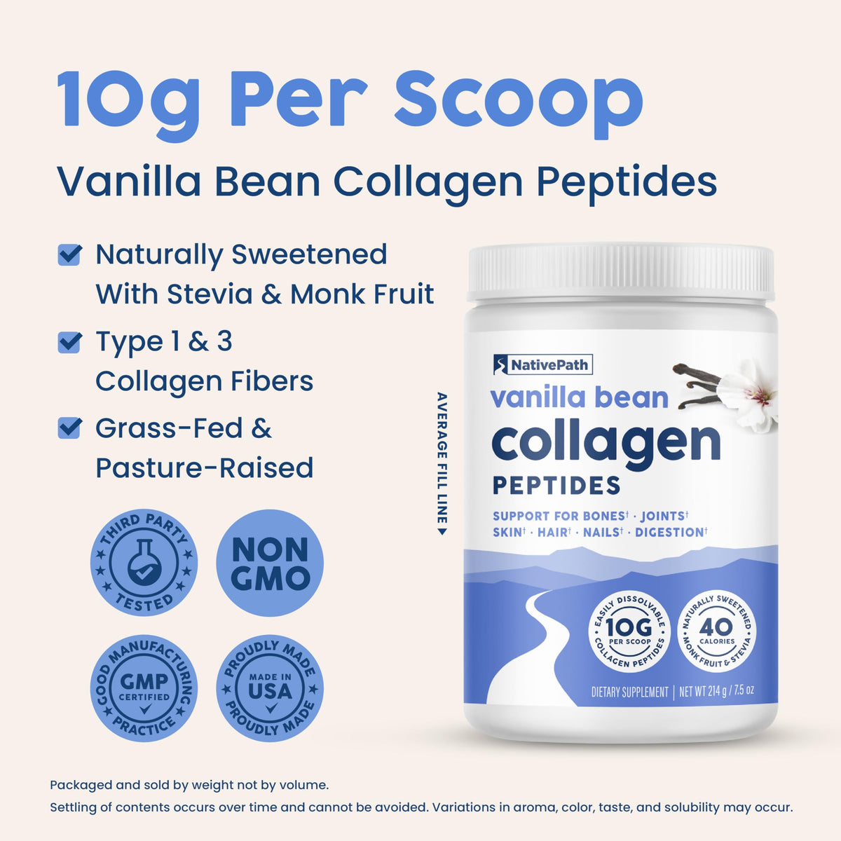 Hydrolyzed Type 1 & 3 Collagen Protein Powder E6192