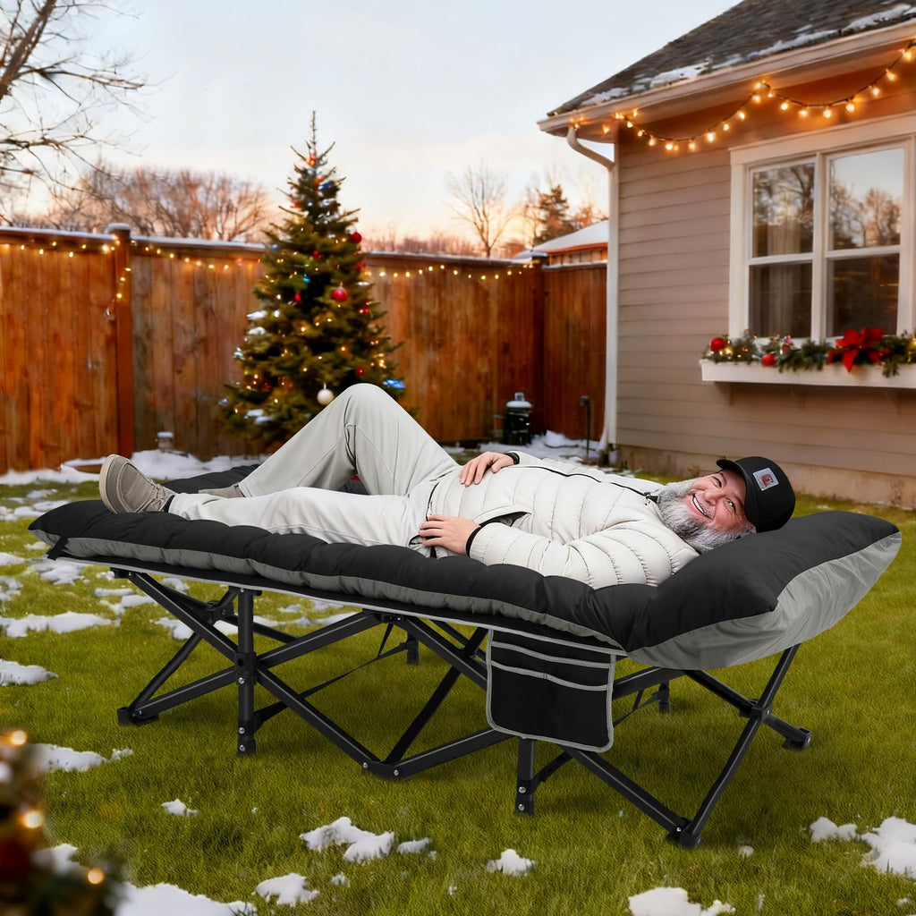 32" Extra Wide Camping Cot with Mattress D757