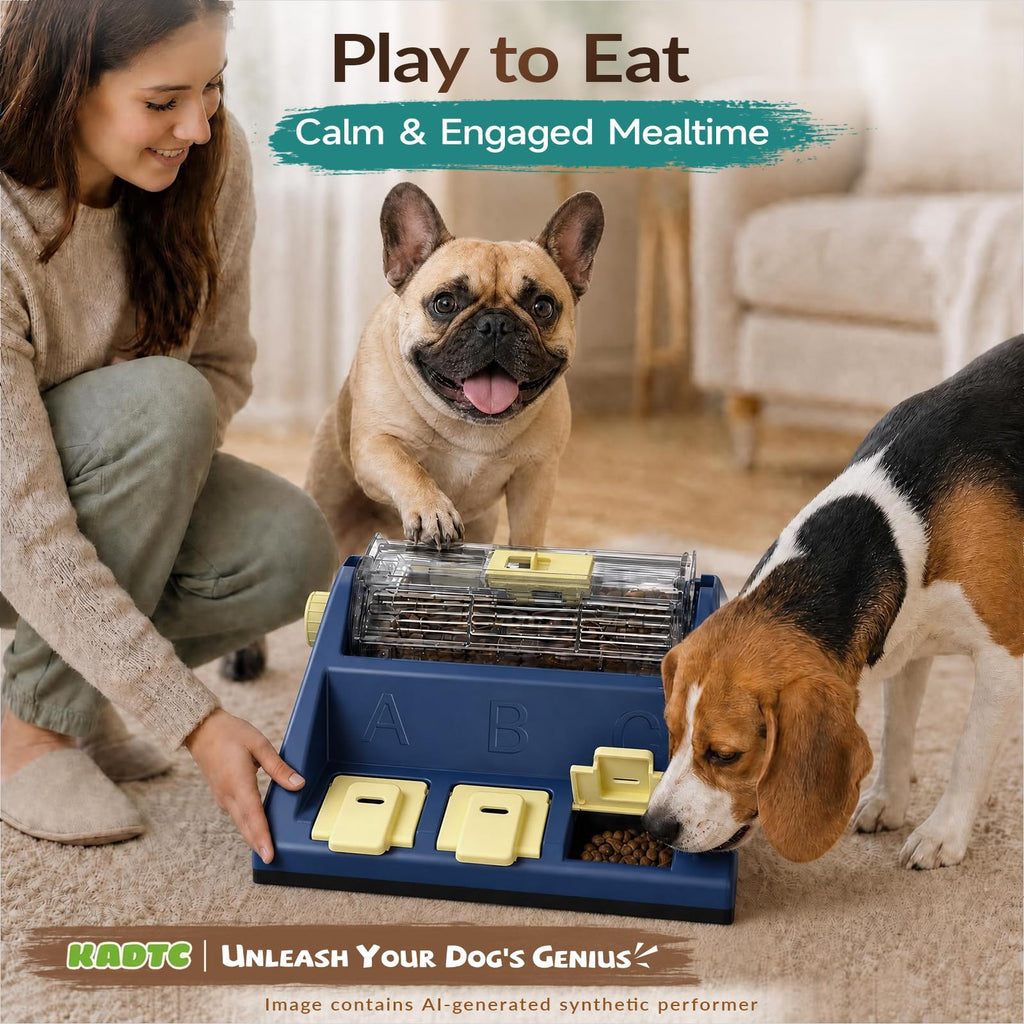 2-Level Dog Puzzle Toy Rotating Treat Dispenser V143960