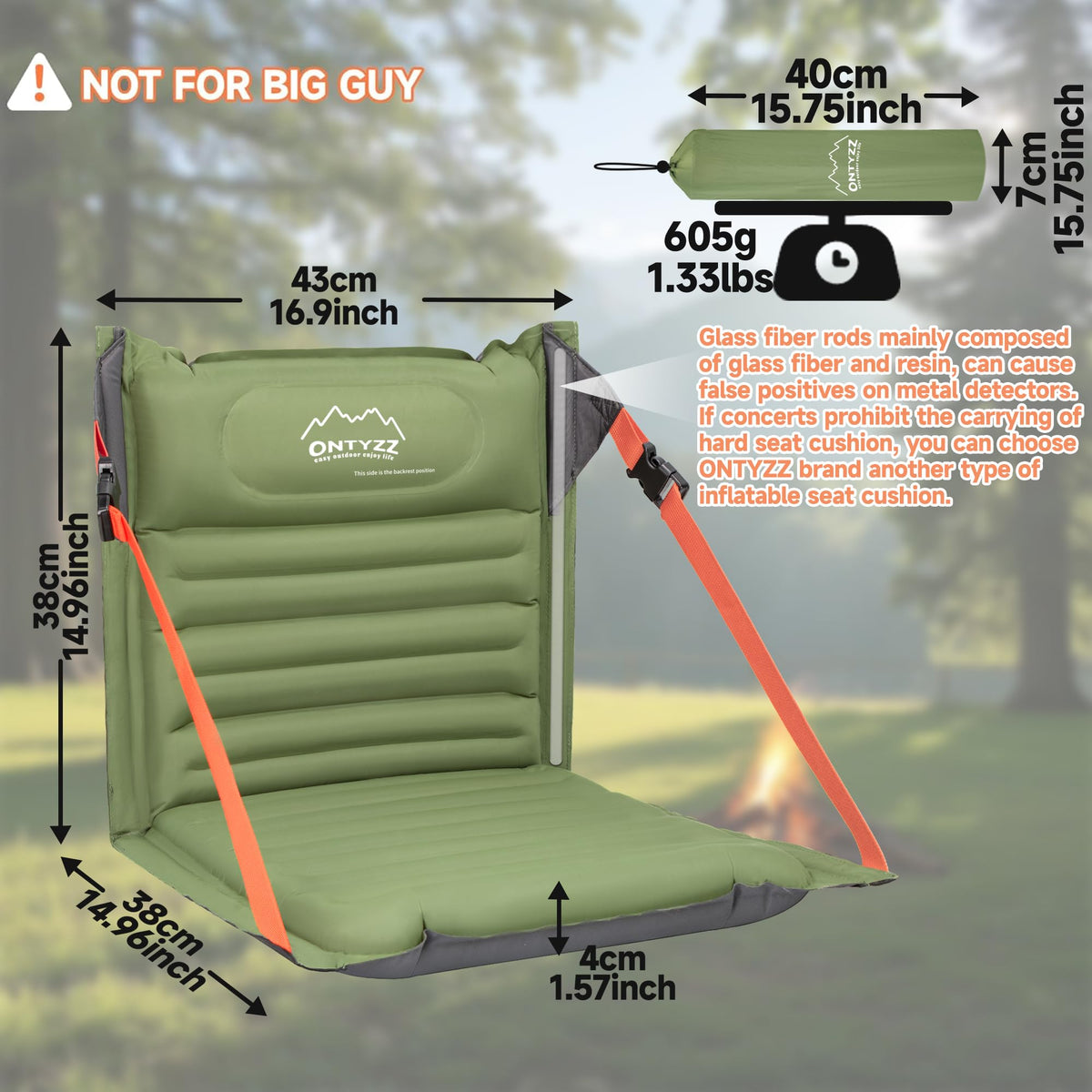 Inflatable Portable Folding Stadium Seat T41178