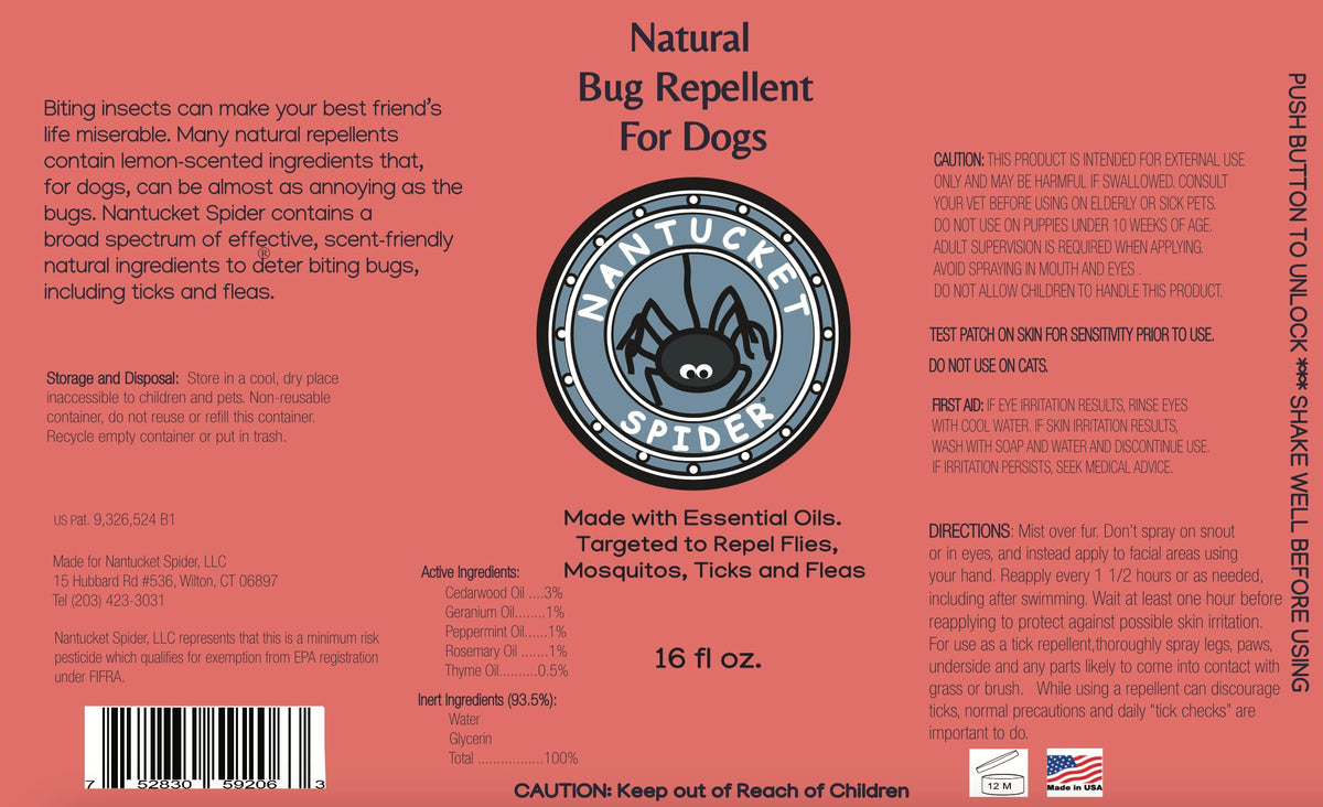 Natural Bug Repellent for Dogs 16 fl oz N266