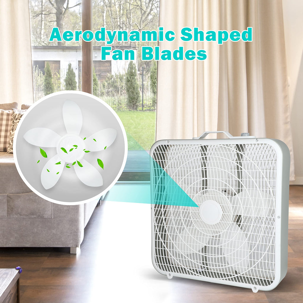 20'' 3-Speed Box Fan with Carry Handle K4400