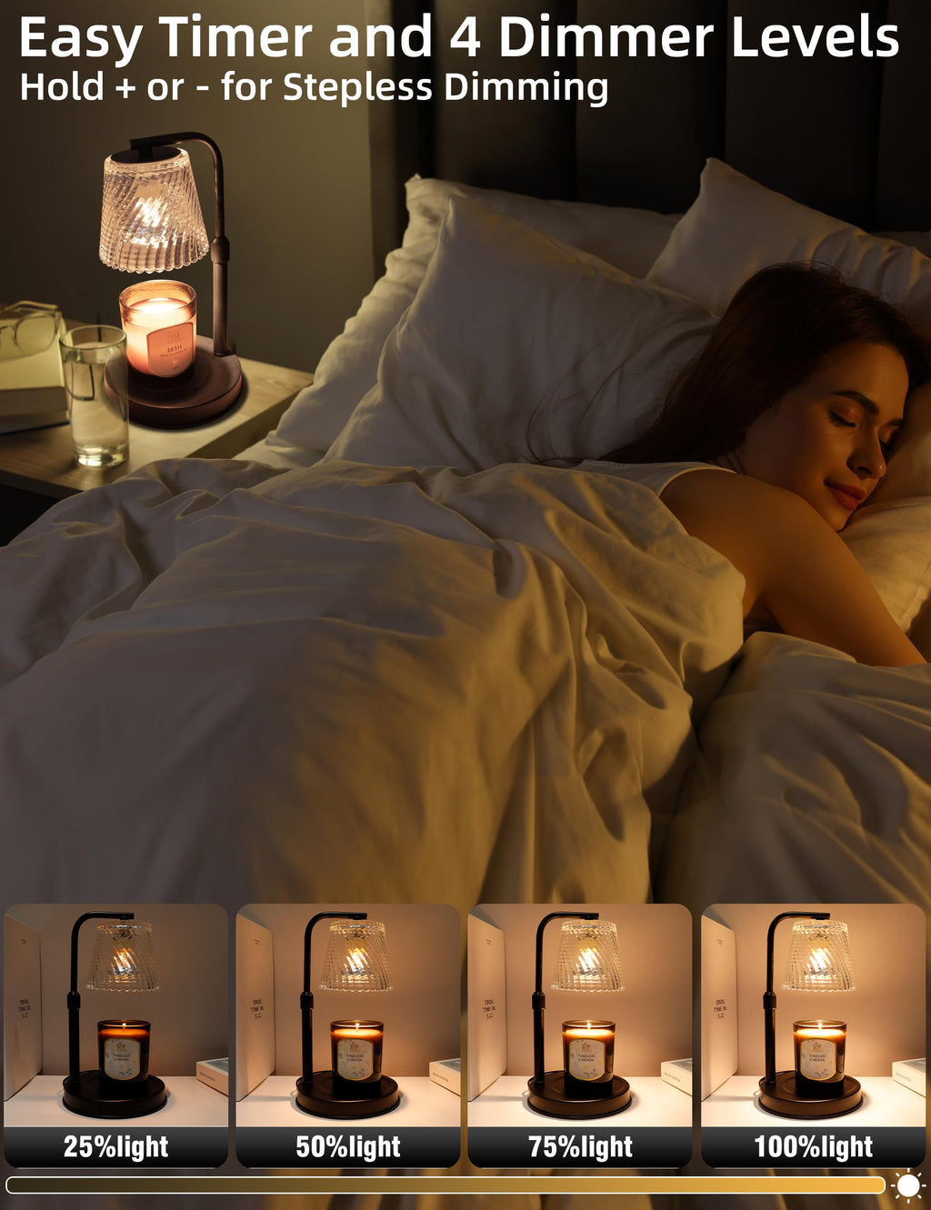 Candle Warmer Lamp with Timer Dimmable C829