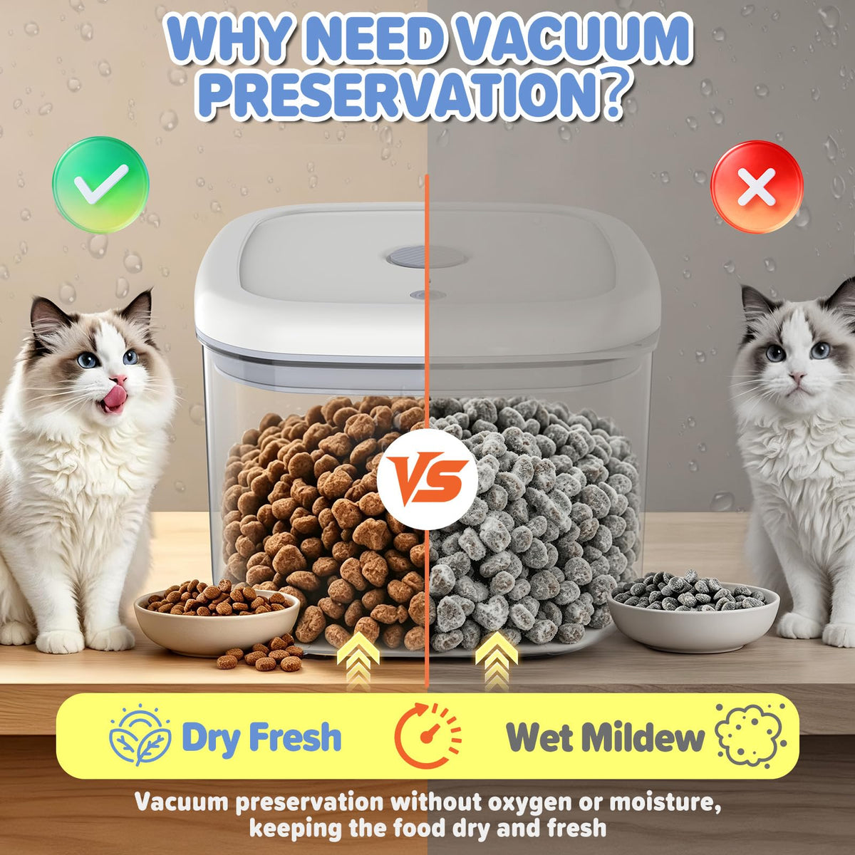 Cat Food Storage Containers With Scooper V4197