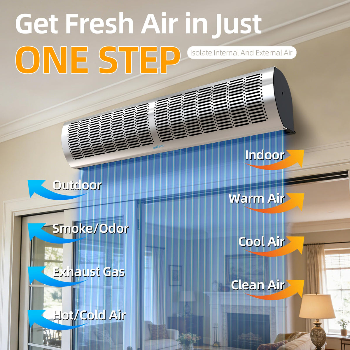 36'' Stainless Steel Wall-Mounted 2-Speed Air Curtain K179112