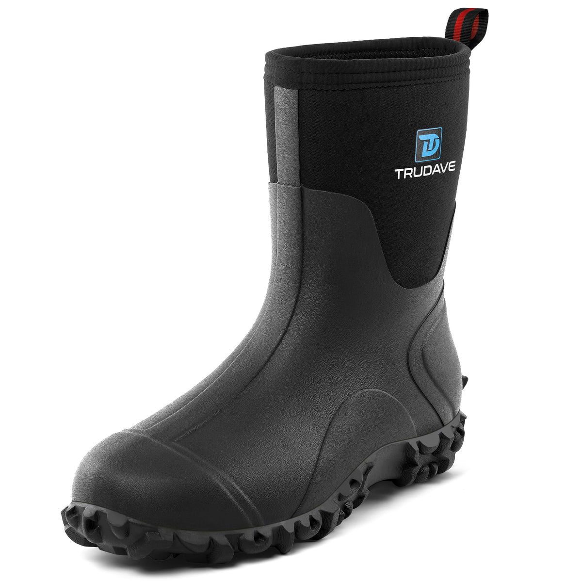 6mm Neoprene Insulated Mid Calf Waterproof Rubber Work Boots W282562