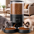 Automatic Cat Feeder for 2 Cats, 6L Black E624