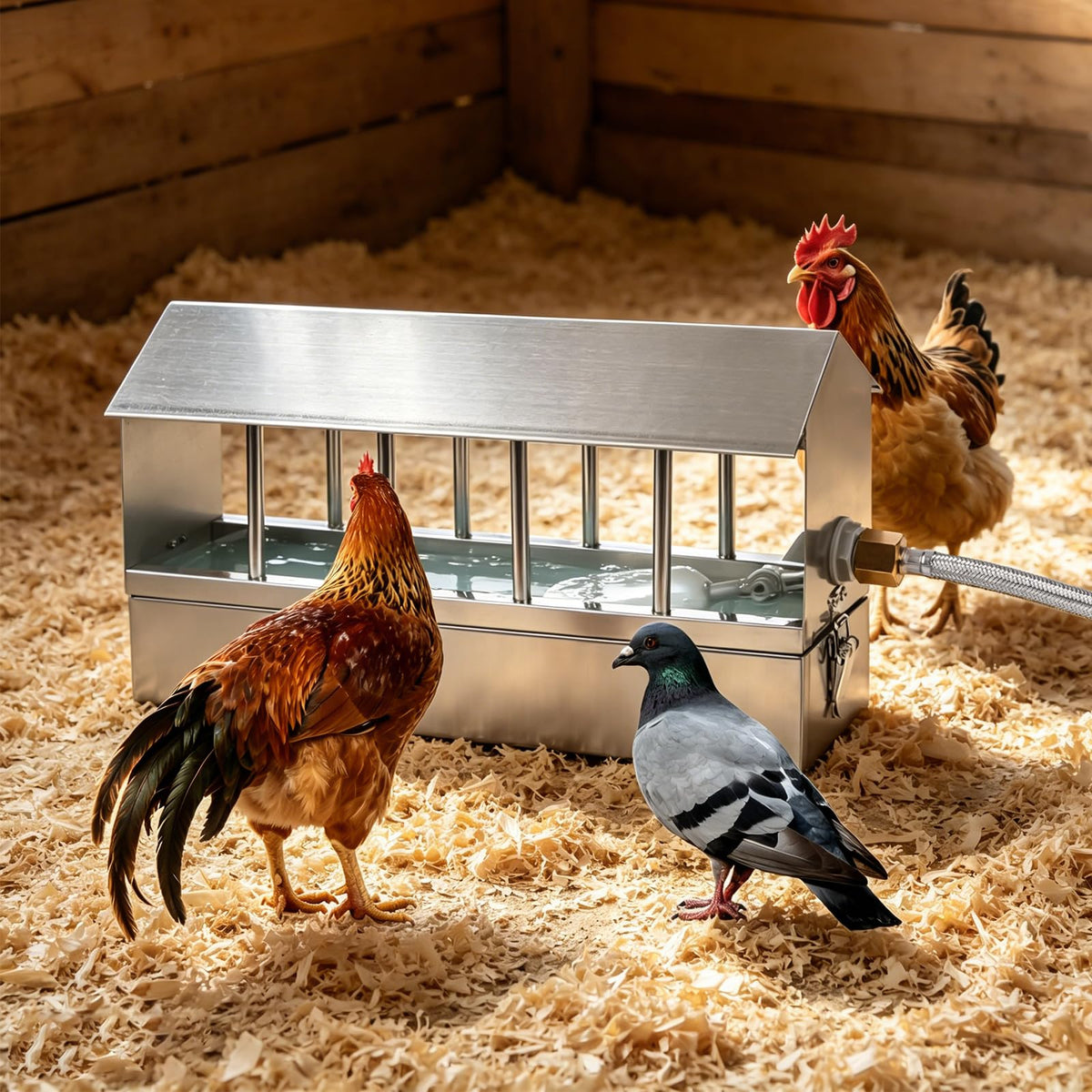 Stainless Steel Automatic Chicken Waterer with Float Valve G432245