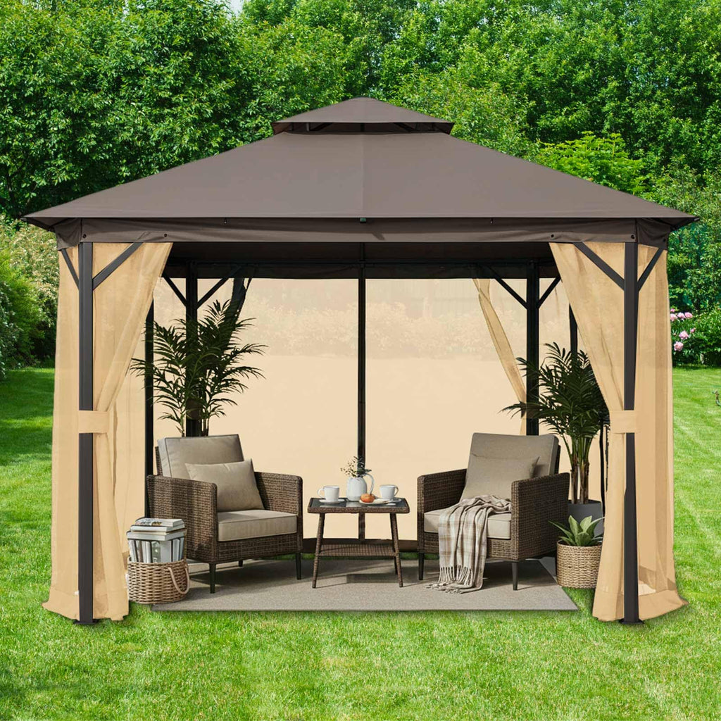8x8 ft 4 Panel Gazebo Mosquito Netting B761555