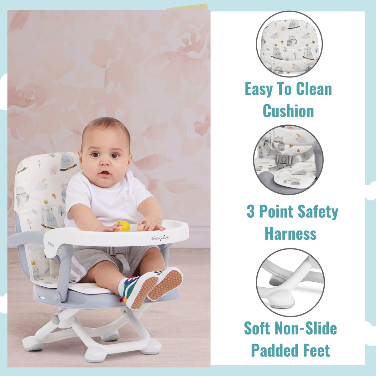 Booster Seat for Babies 6–36 Months, 3-in-1 Adjustable Portable Z113
