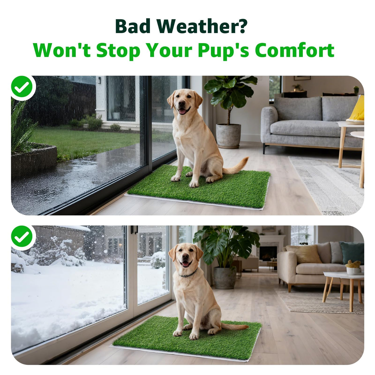 Artificial Grass Pee Pads 20"x 25" 2 Pack I7628