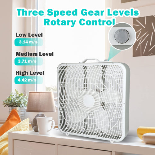 20'' 3-Speed Box Fan with Carry Handle K4400