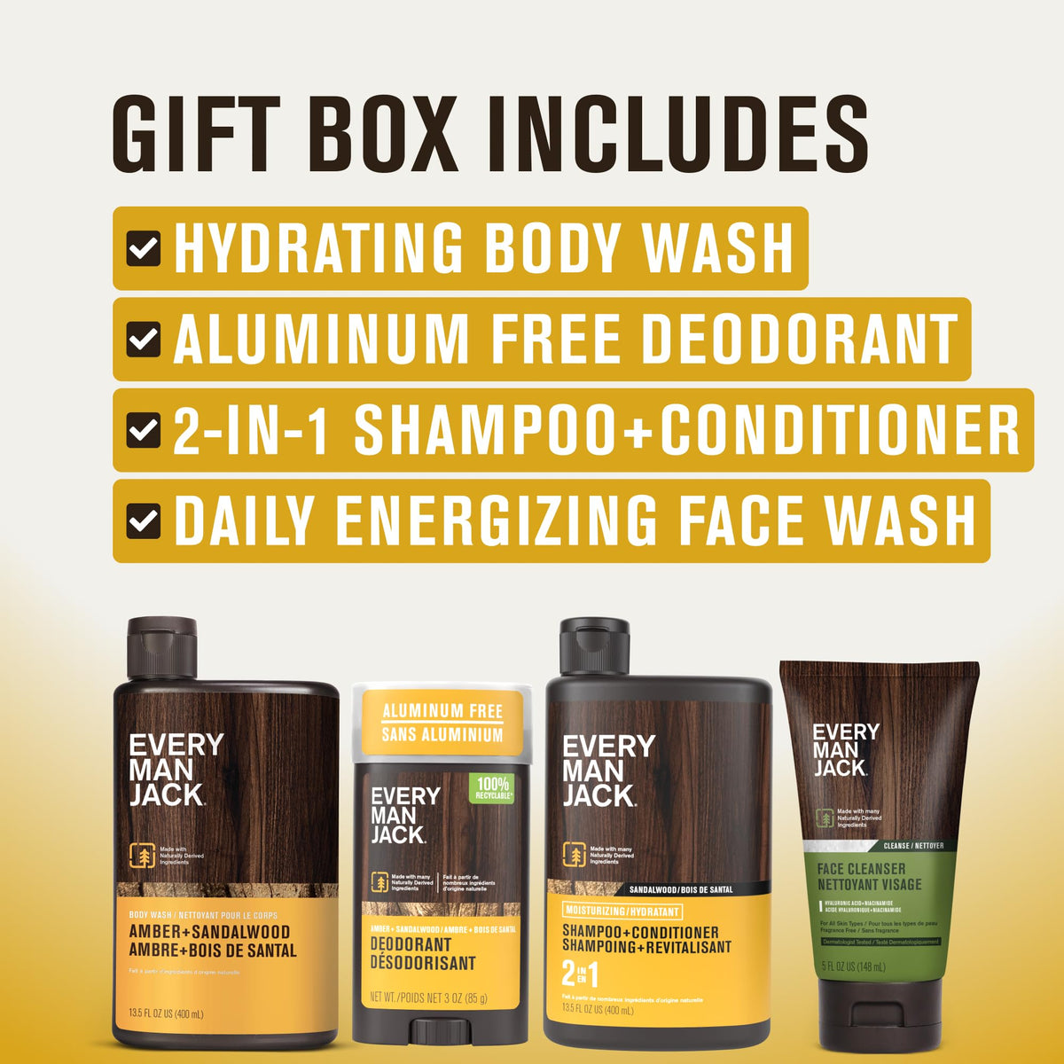Amber Sandalwood Bath and Body Shower Gift Set O303