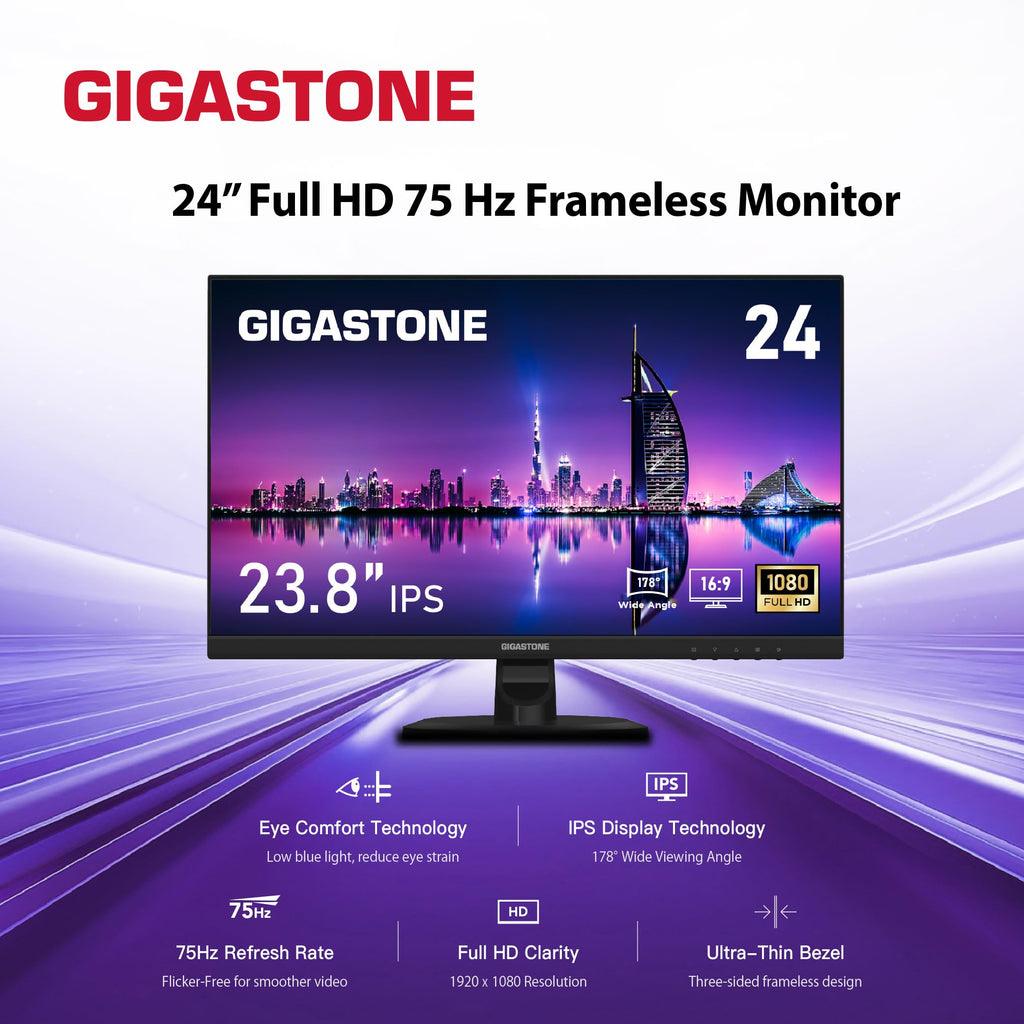 24 inch IPS LED Monitor 2-Pack 75Hz FHD Frameless K3051