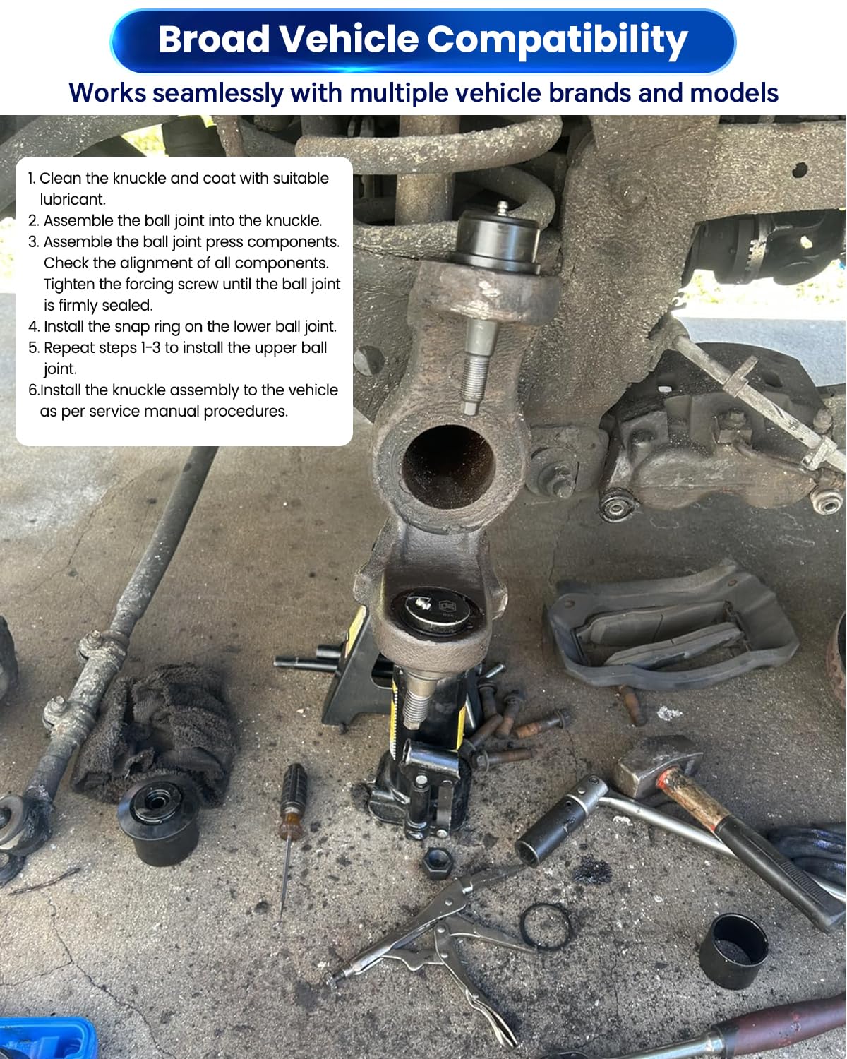 14pcs Ball Joint Service Adapter Set D670