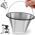 8-12 Cup Stainless Steel Reusable Cone Coffee Filter J613