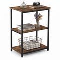 Tall End Side Table with 3-Tier Storage Shelf S660714