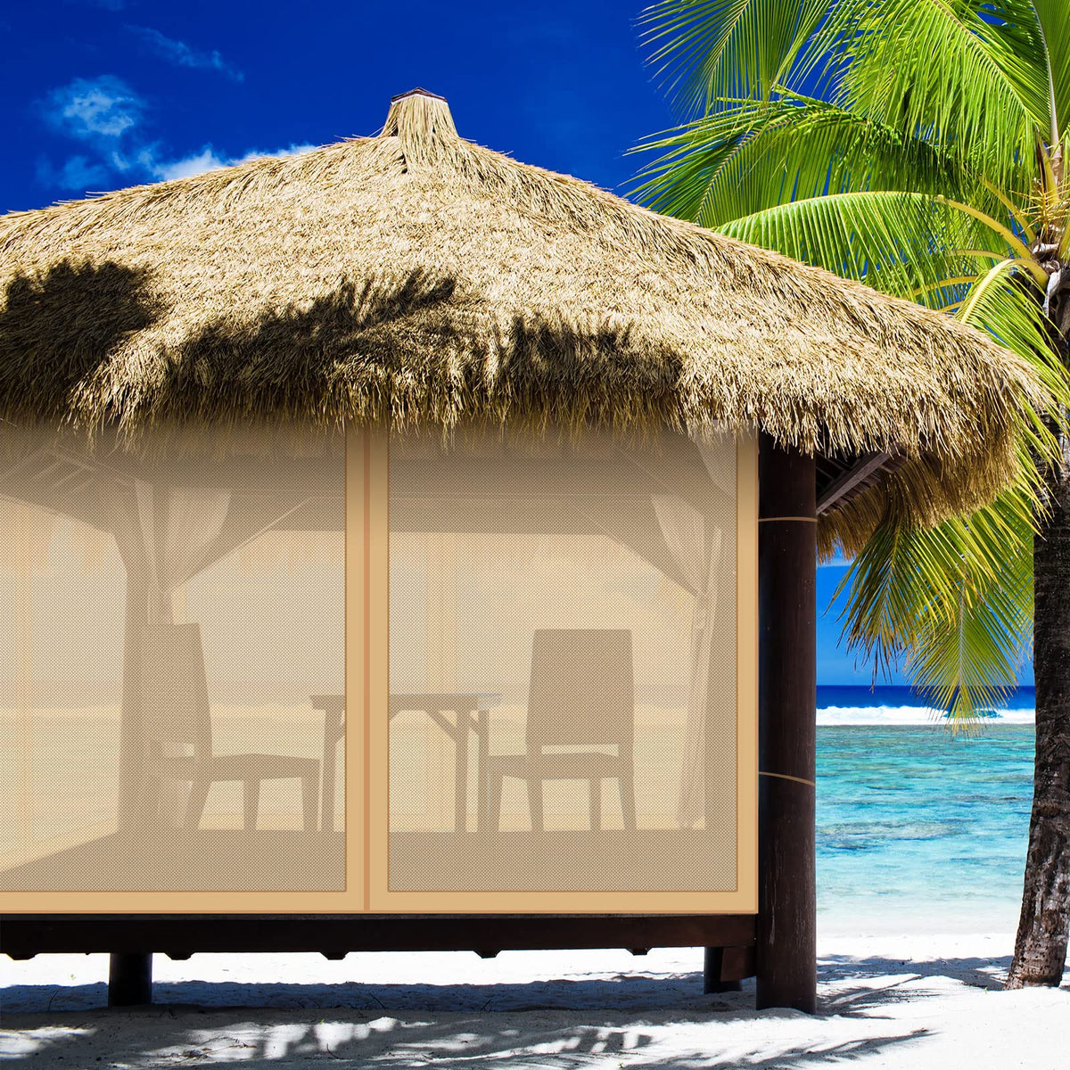 8x8 ft 4 Panel Gazebo Mosquito Netting B761555