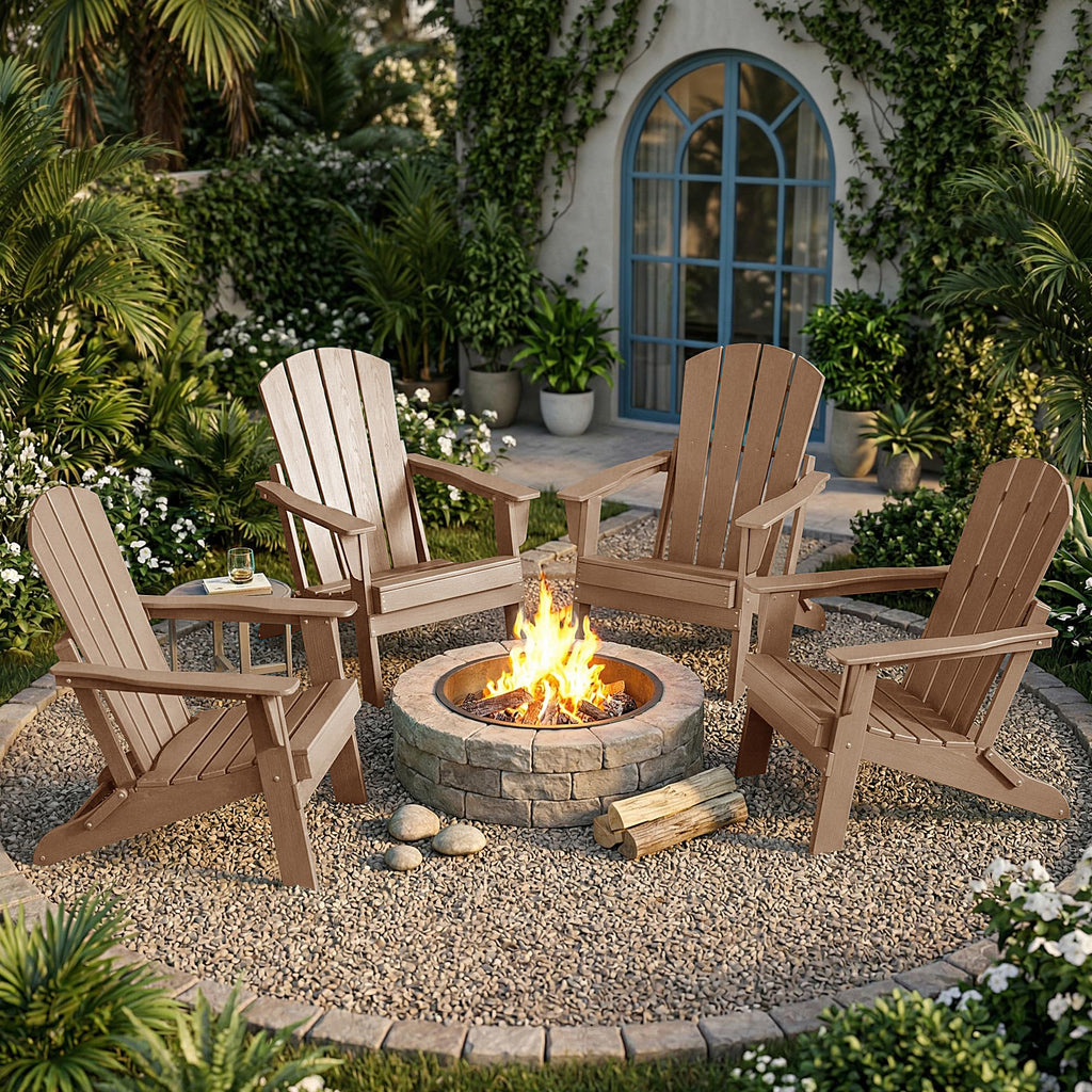 Folding HDPE Adirondack Chair P5214