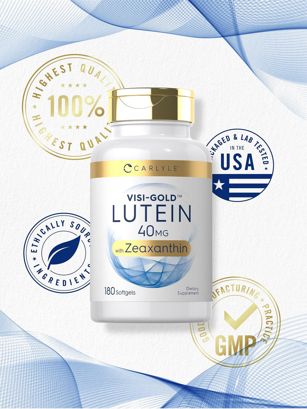 Lutein and Zeaxanthin 40mg 180 Softgels X840