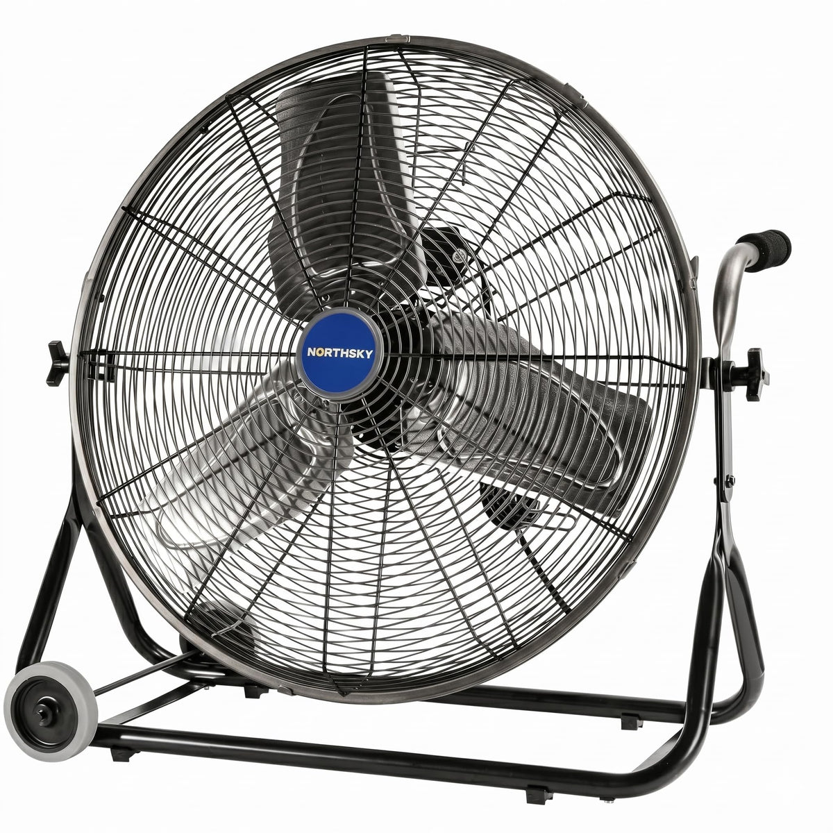 24" High Velocity Industrial Floor Fan, 3-Speed 4950 CFM Metal Fan X277