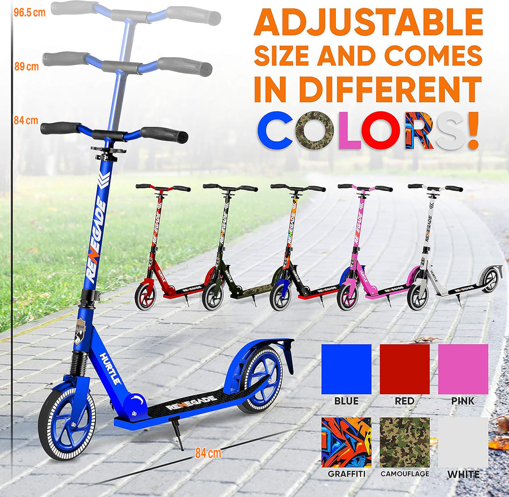 2-Wheel Folding Kick Scooter with Adjustable T-Bar Handlebar R422026