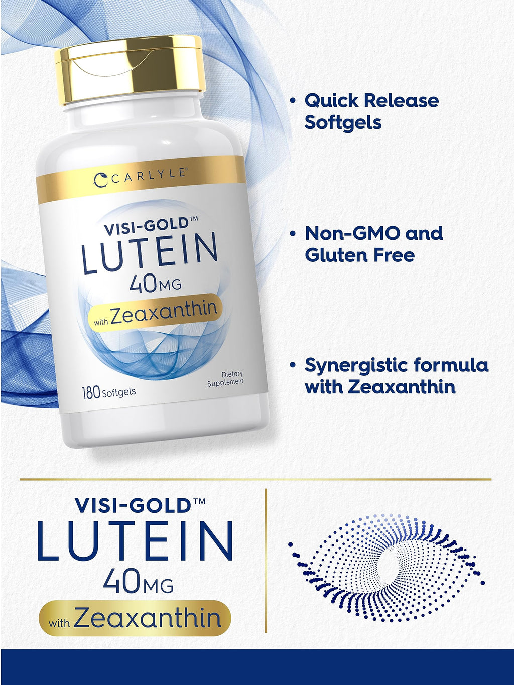 Lutein and Zeaxanthin 40mg 180 Softgels X840